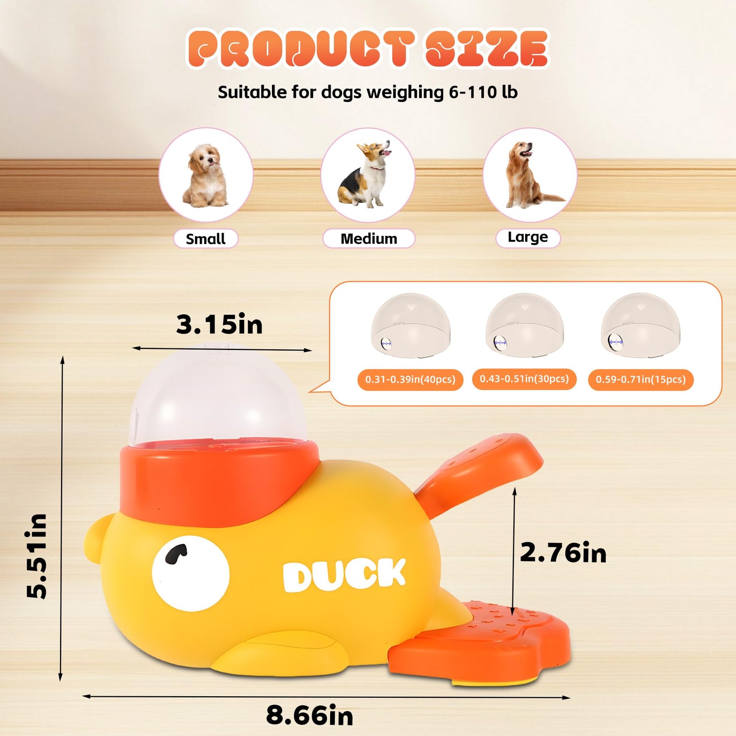 Interactive Duck Treat Dispenser - Slow Feeder Puzzle Toy for Dogs & Cats