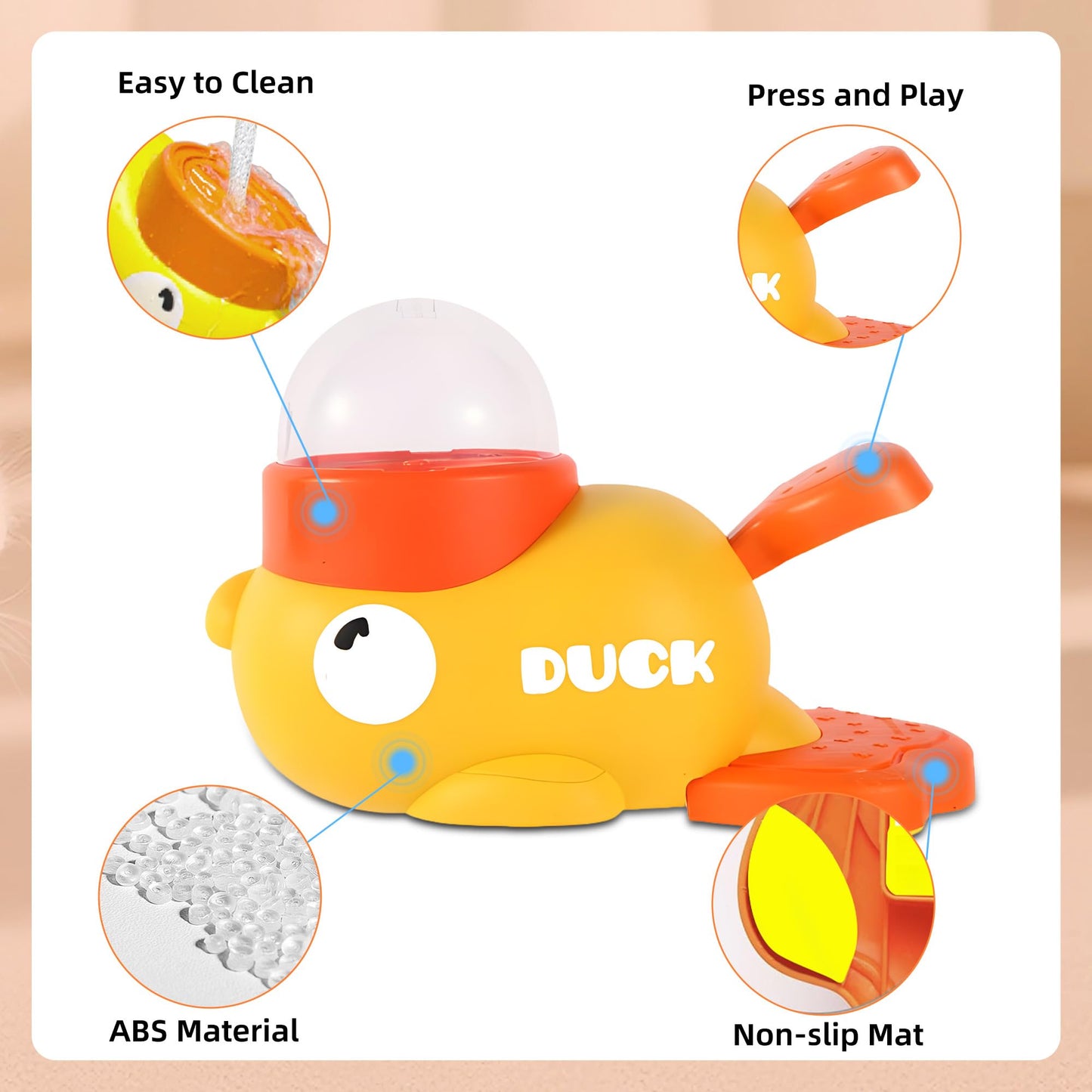 Interactive Duck Treat Dispenser - Slow Feeder Puzzle Toy for Dogs & Cats